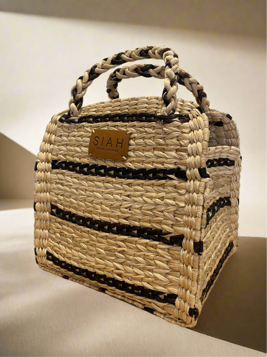 Dangc Stripe Basket Bag