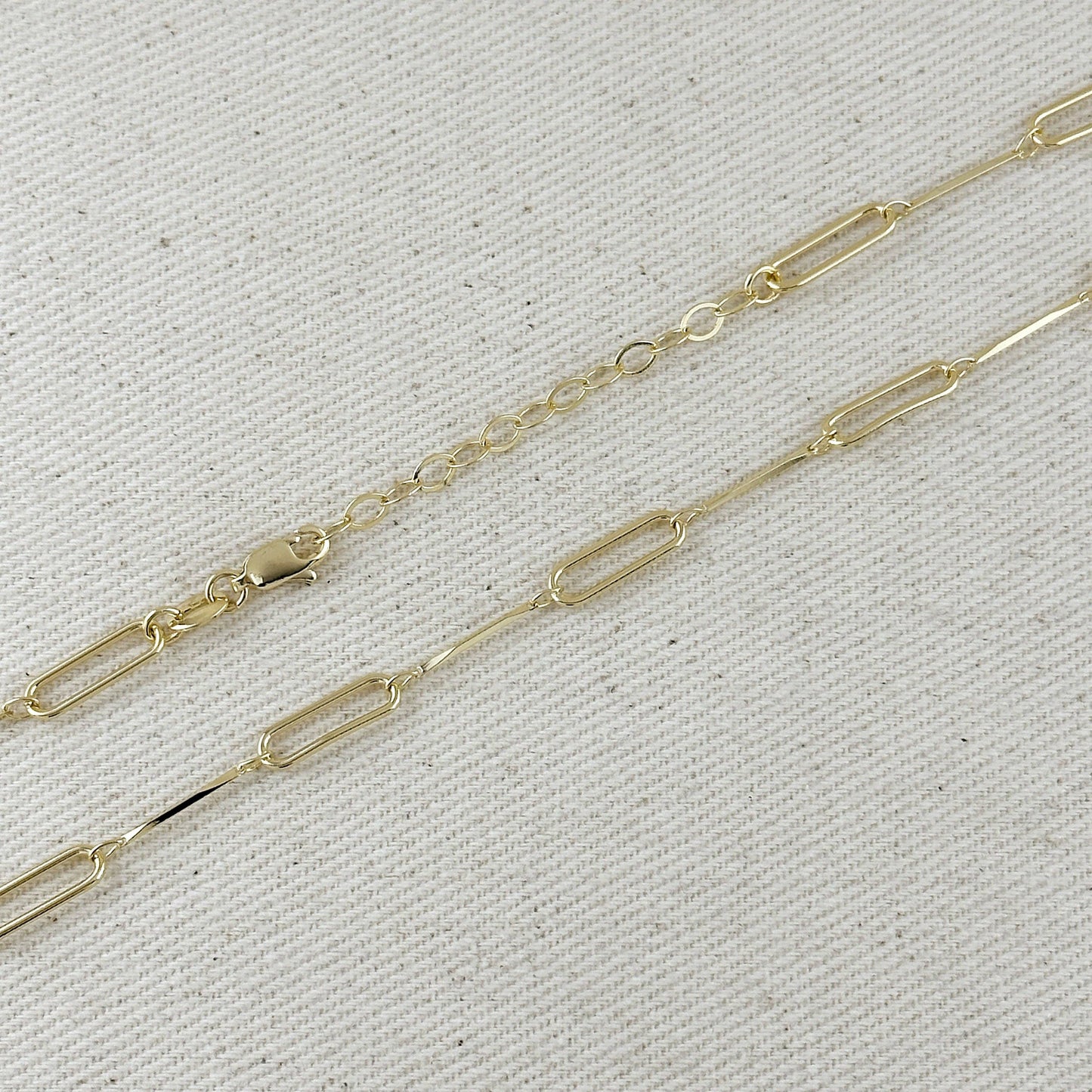 Paperclip & Straw Gold Chain