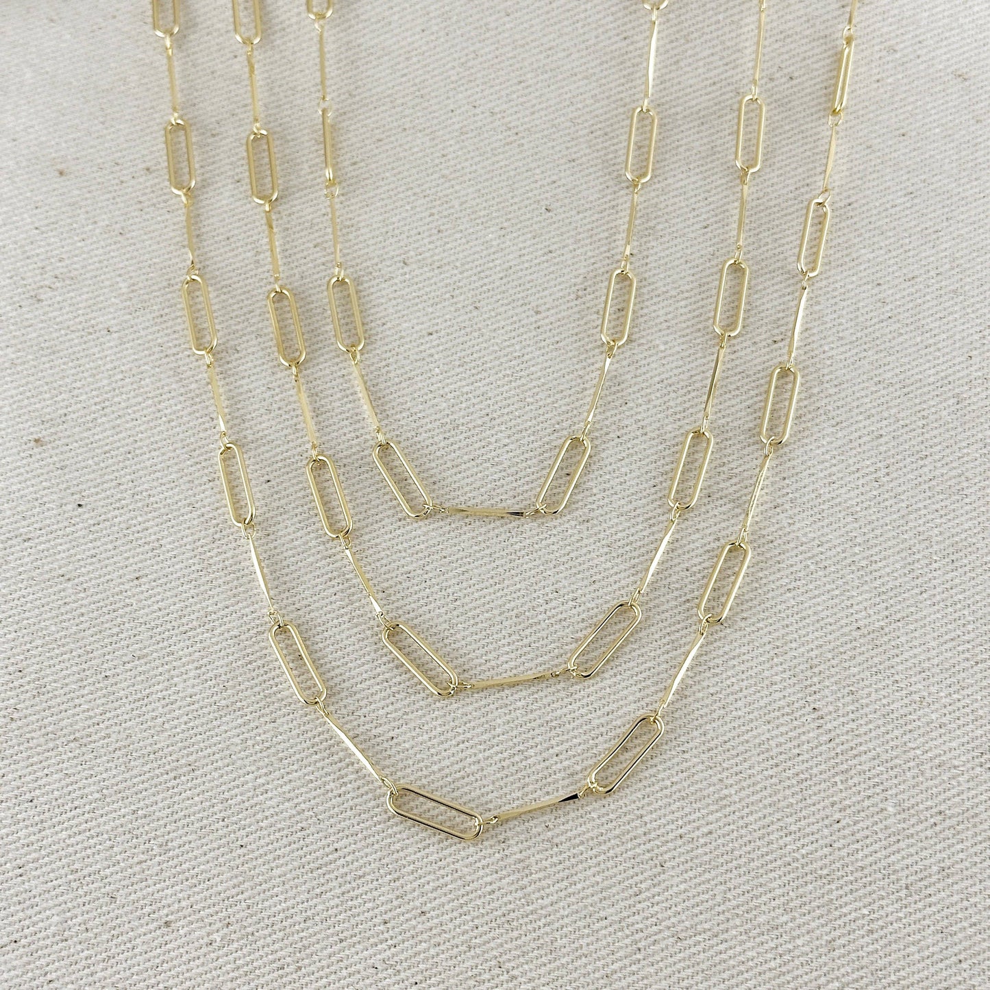Paperclip & Straw Gold Chain
