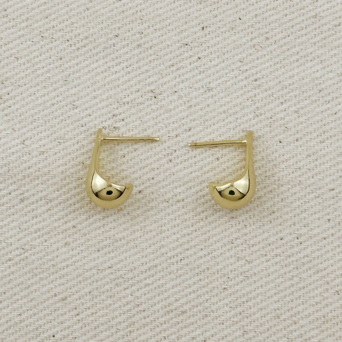 Teardrop Gold Stud Earrings