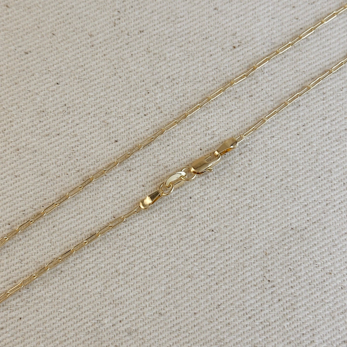 Mini Paperclip Gold Chain