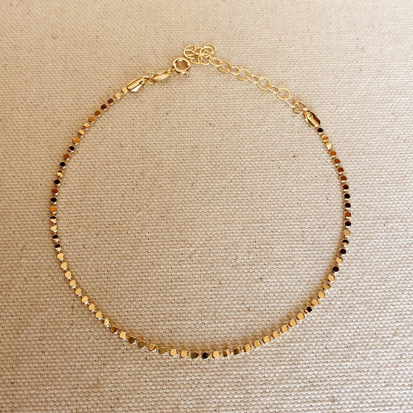Flat Ball Chain Anklet 2.0mm
