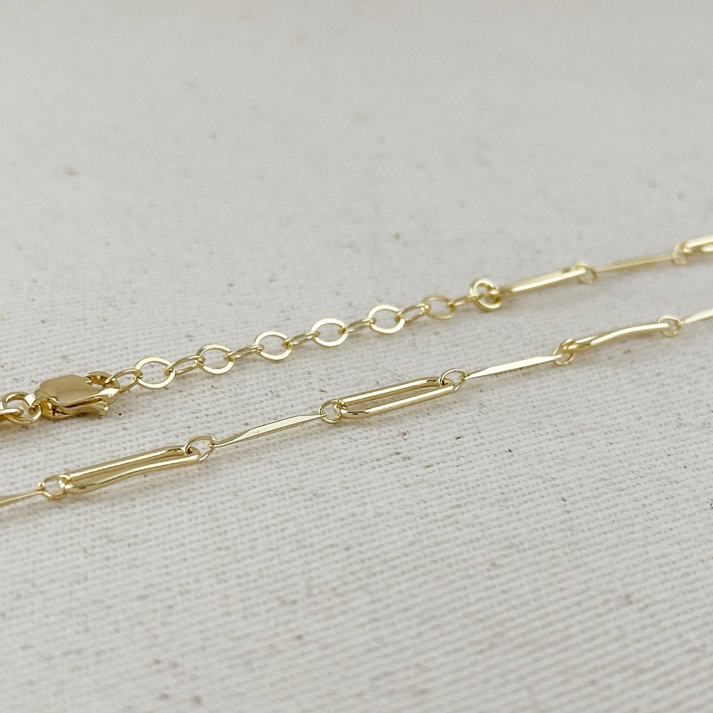 Paperclip & Straw Gold Chain