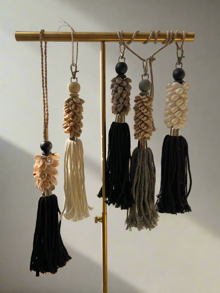 Large Black Shell Keychain