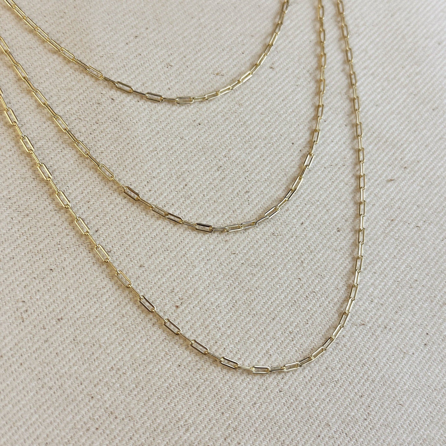 Mini Paperclip Gold Chain