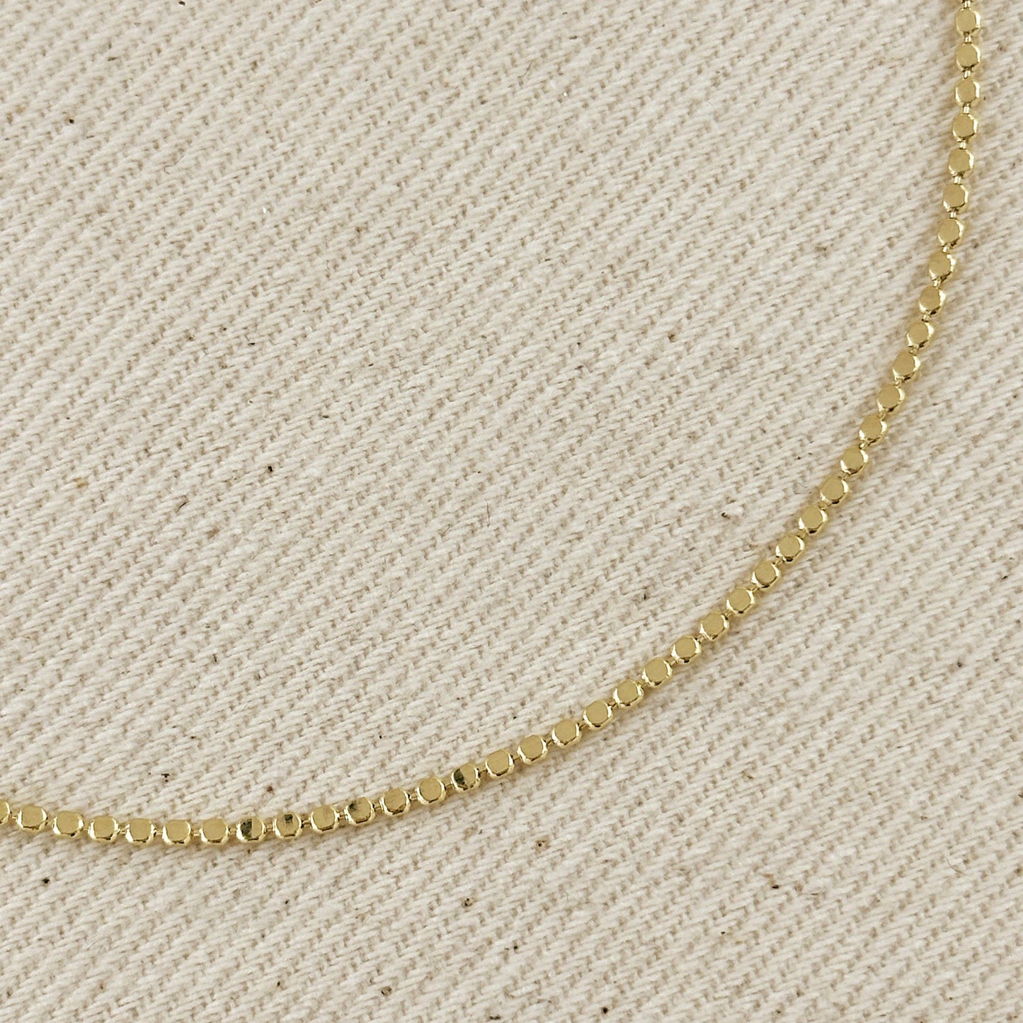Mini Flat Dot Chain Anklet 1.5mm