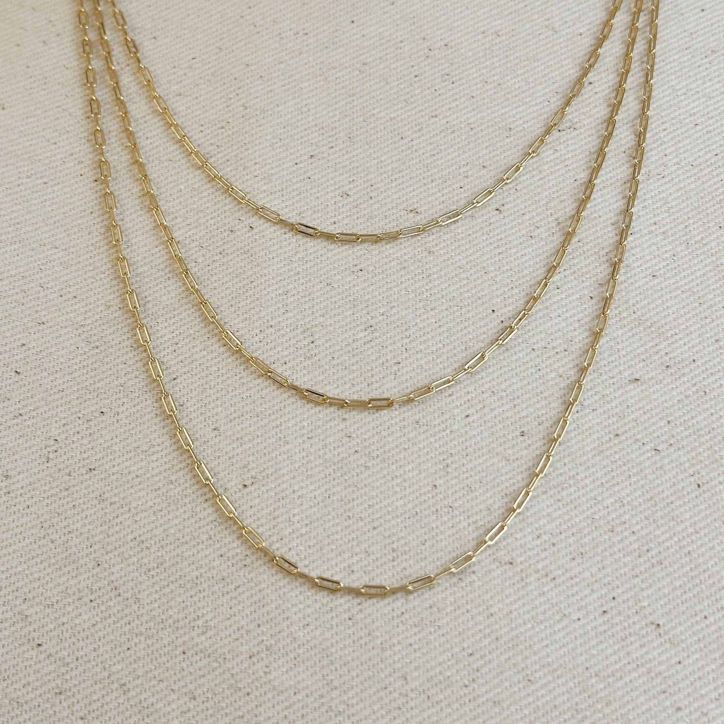 Mini Paperclip Gold Chain