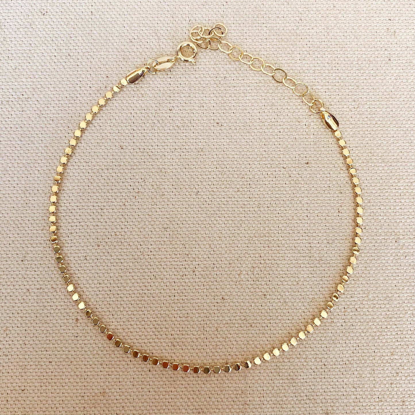 Flat Ball Chain Anklet 2.0mm
