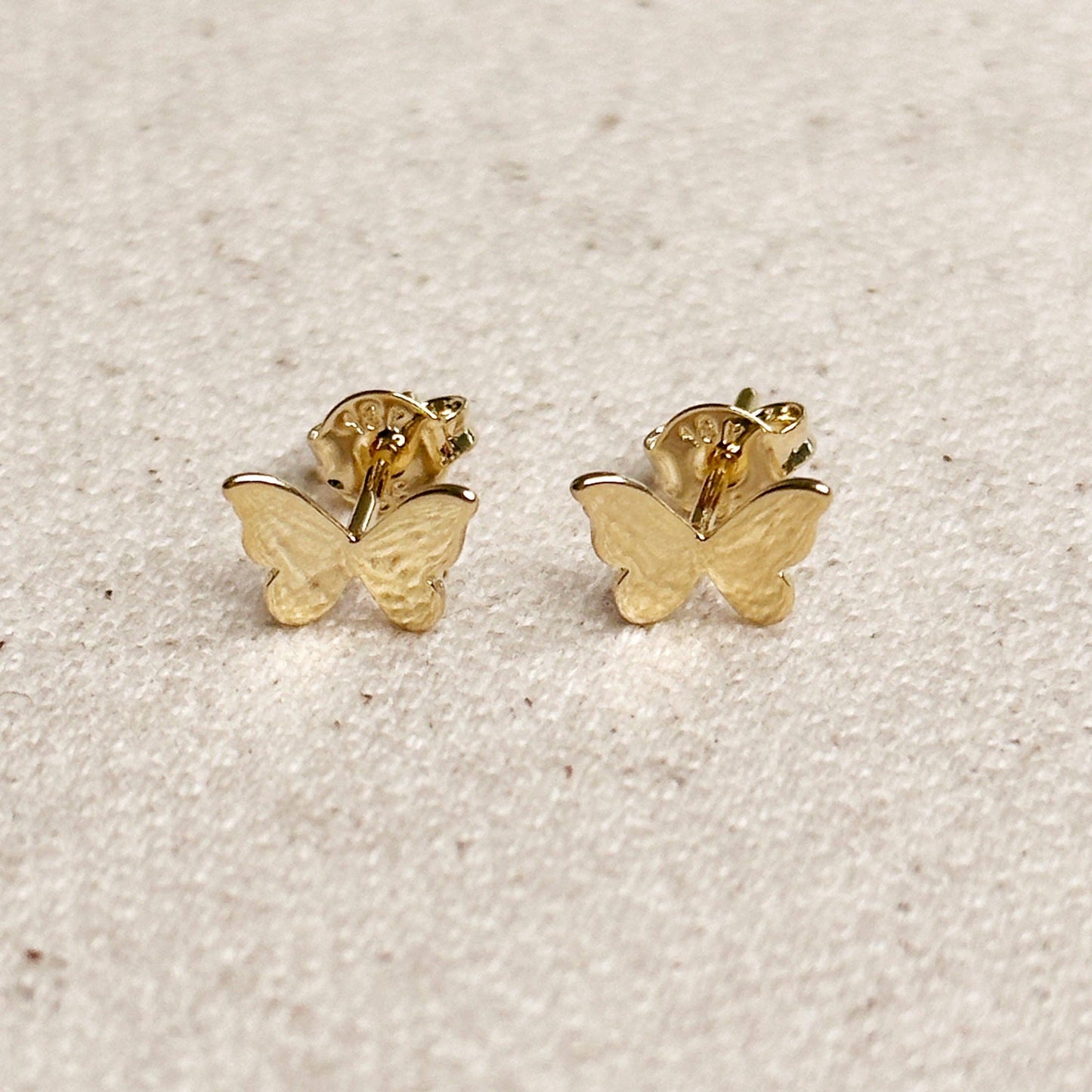Mini Butterfly Gold Stud Earrings