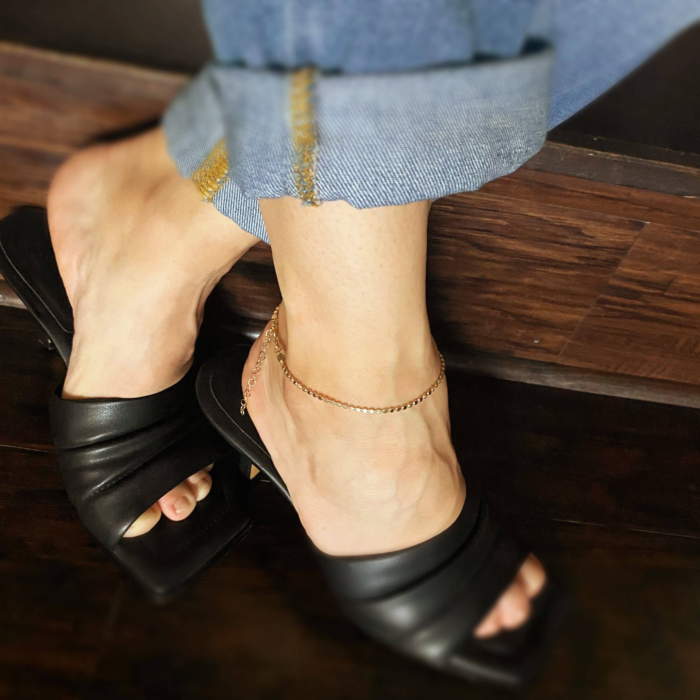 Flat Ball Chain Anklet 2.0mm