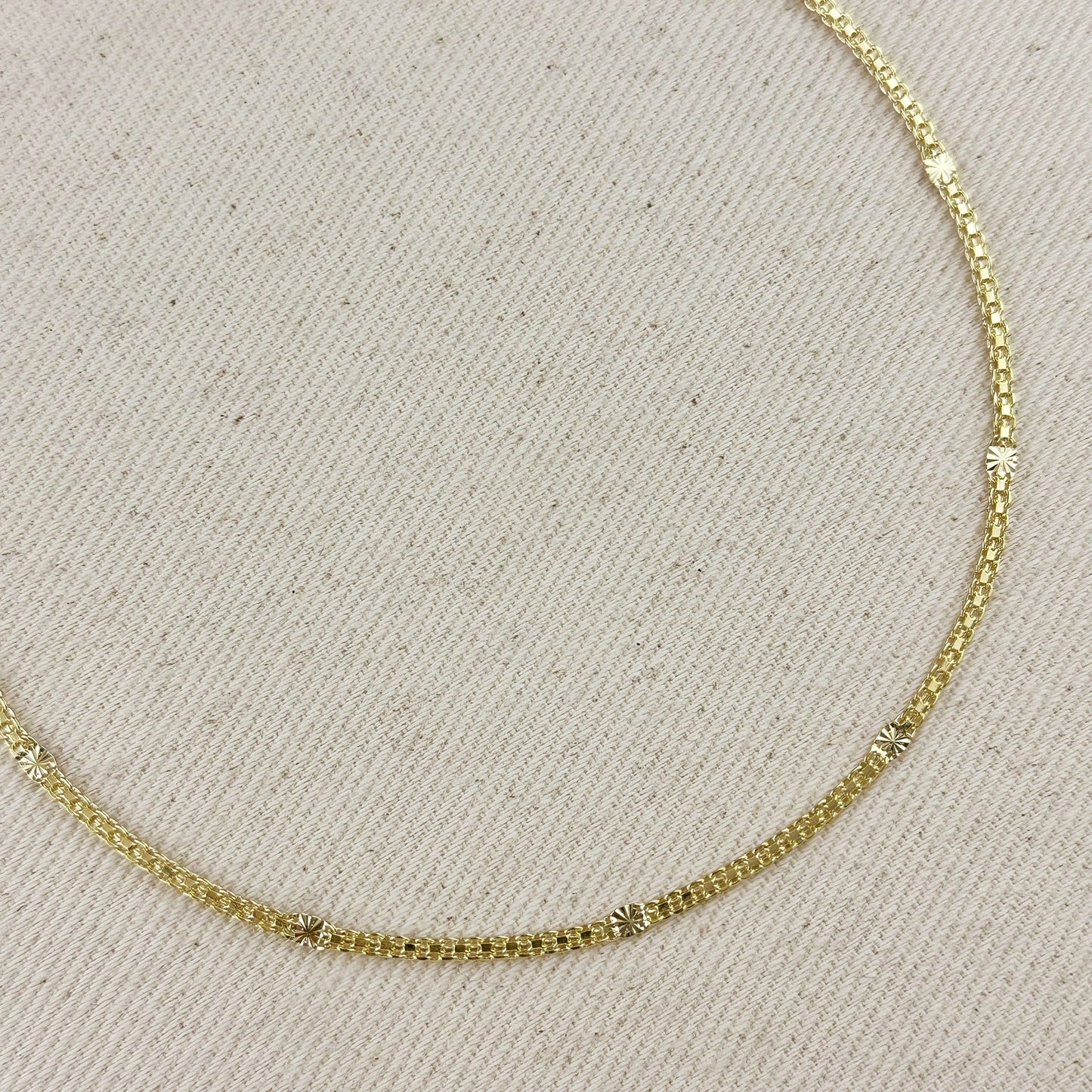 18k Gold Filled Mesh Chain Necklace