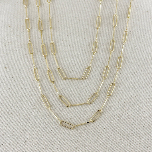 Paperclip & Straw Gold Chain