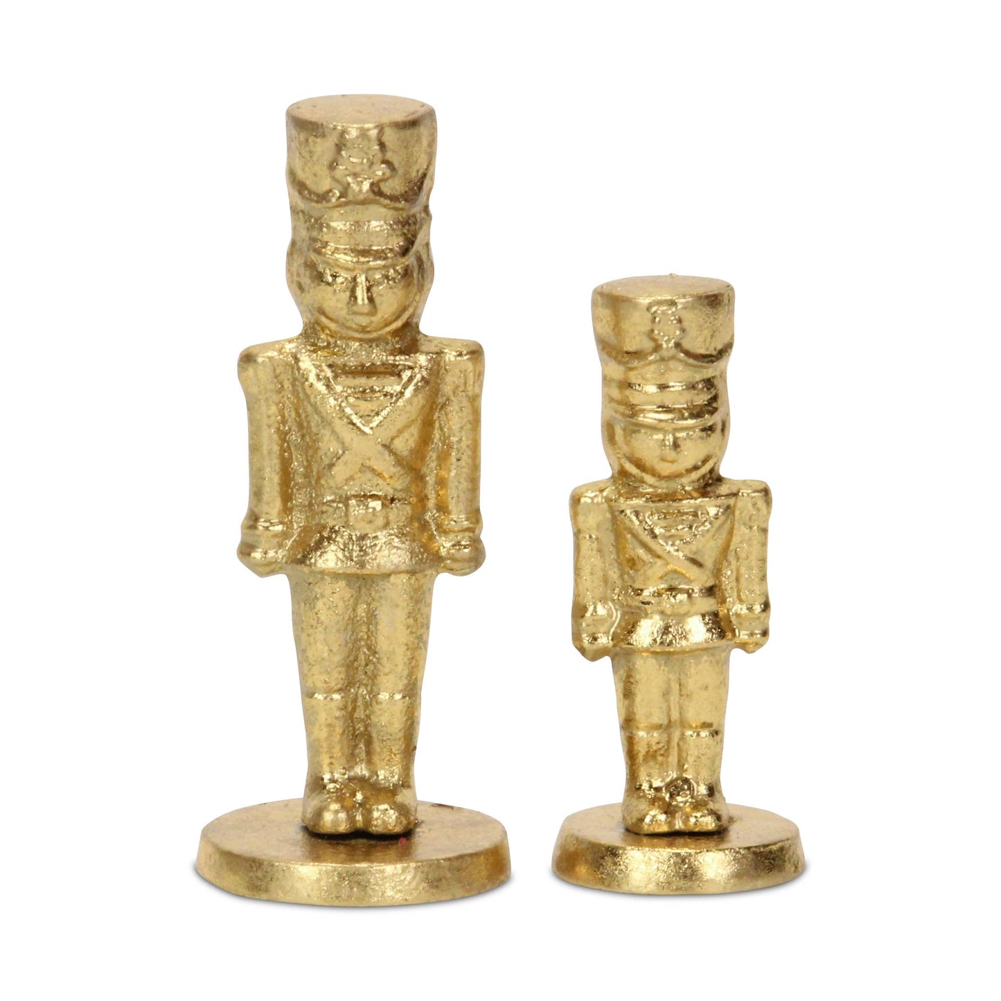 Gold Cast Iron Nutcracker Figurine