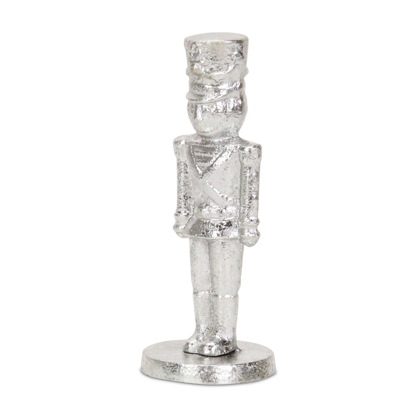 Silver Cast Iron Nutcracker Figurine