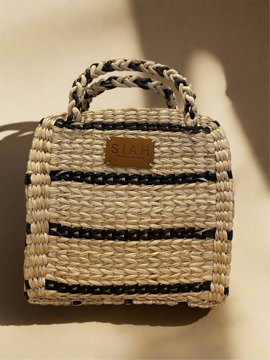 Dangc Stripe Basket Bag
