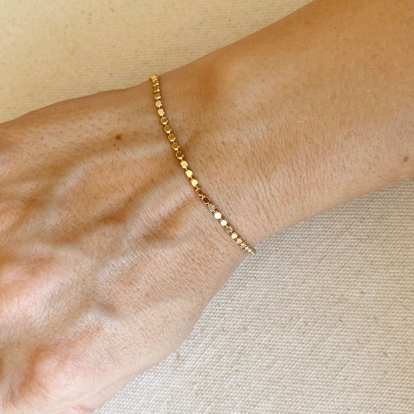 Flat Dot Ball Bracelet 2mm