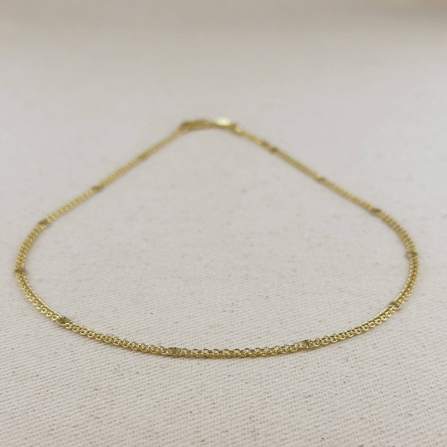 18k Gold Filled Mesh Chain Necklace