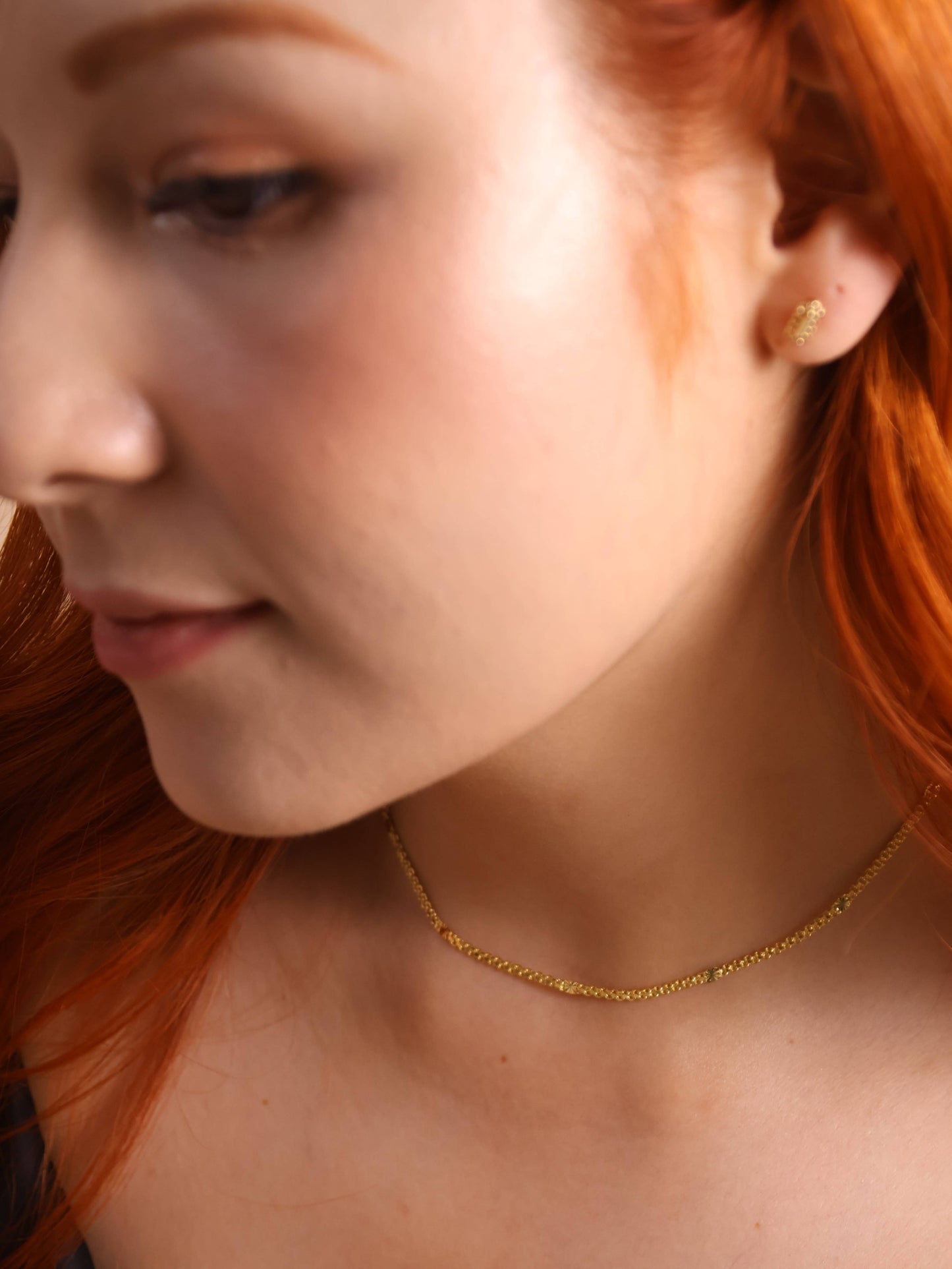 18k Gold Filled Mesh Chain Necklace
