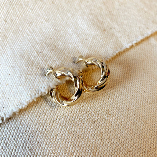 Italian Twisted Hoop Earrings