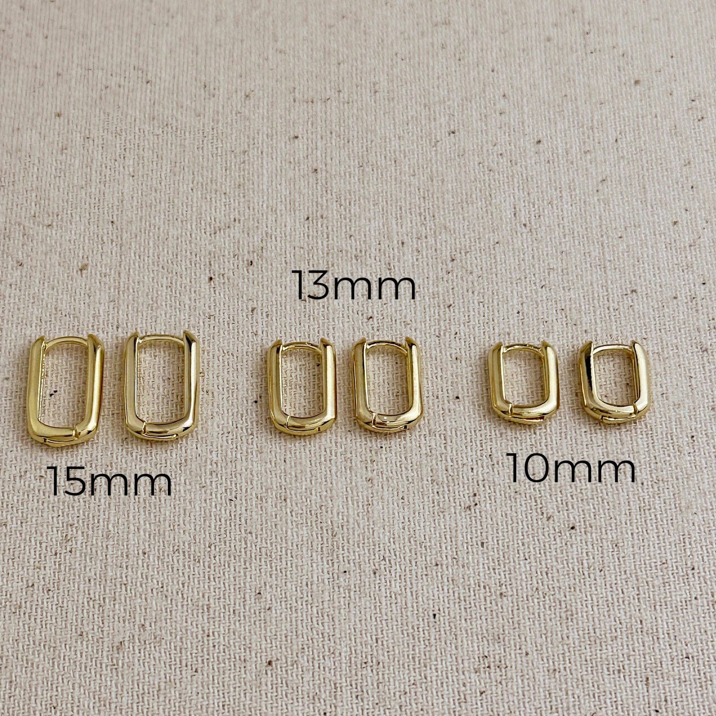 Oblong Gold Hoop Earrings