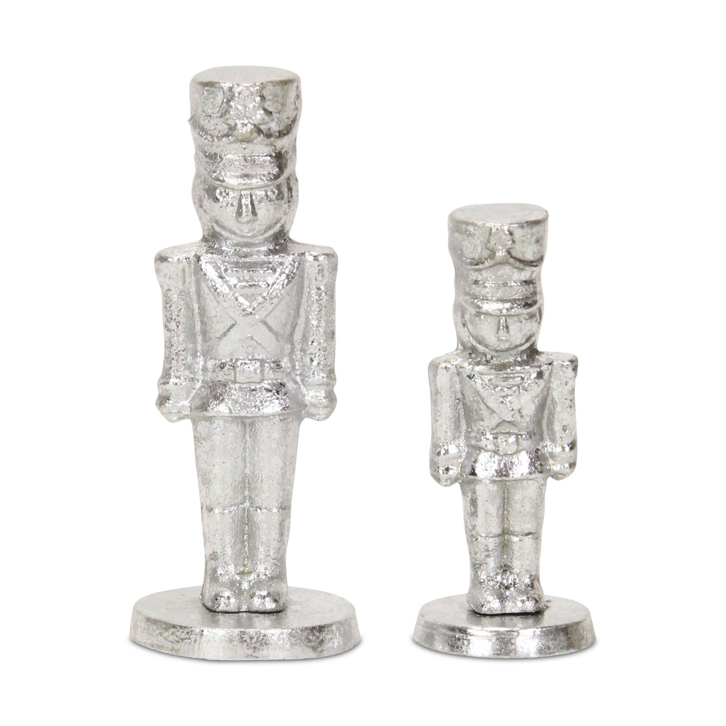 Silver Cast Iron Nutcracker Figurine