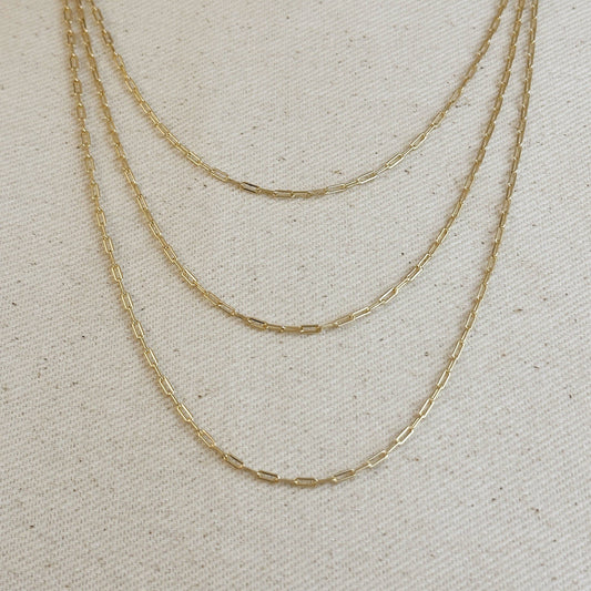Mini Paperclip Gold Chain