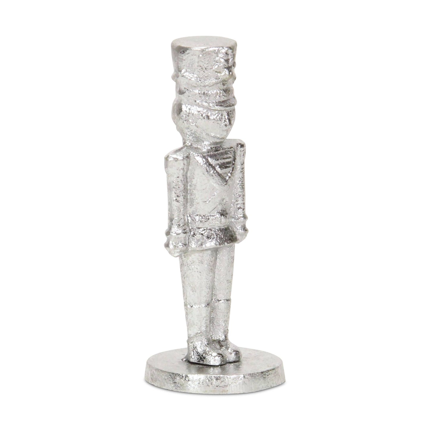 Silver Cast Iron Nutcracker Figurine