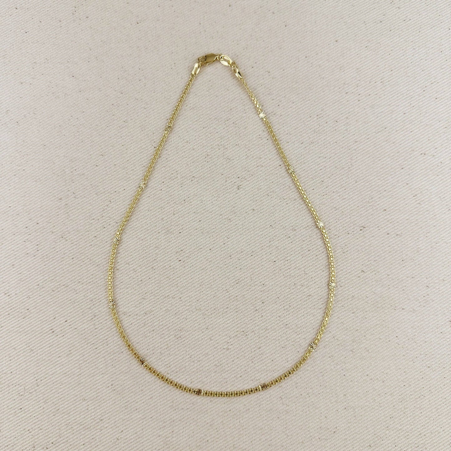18k Gold Filled Mesh Chain Necklace