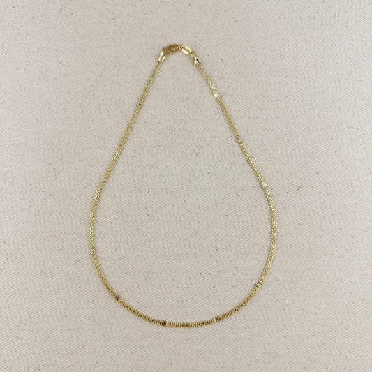 18k Gold Filled Mesh Chain Necklace