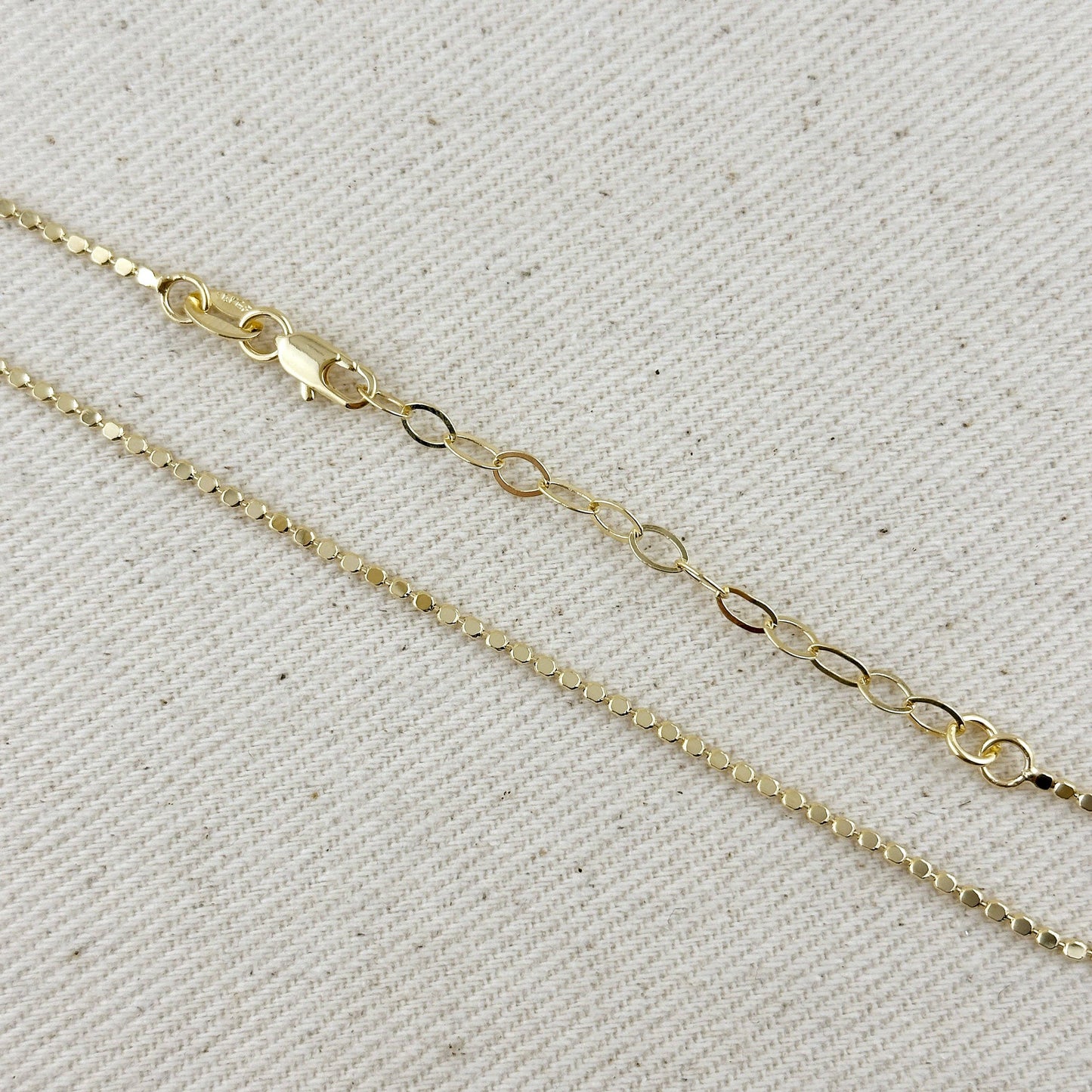 Flat Dot Ball Gold Bracelet 1.5mm