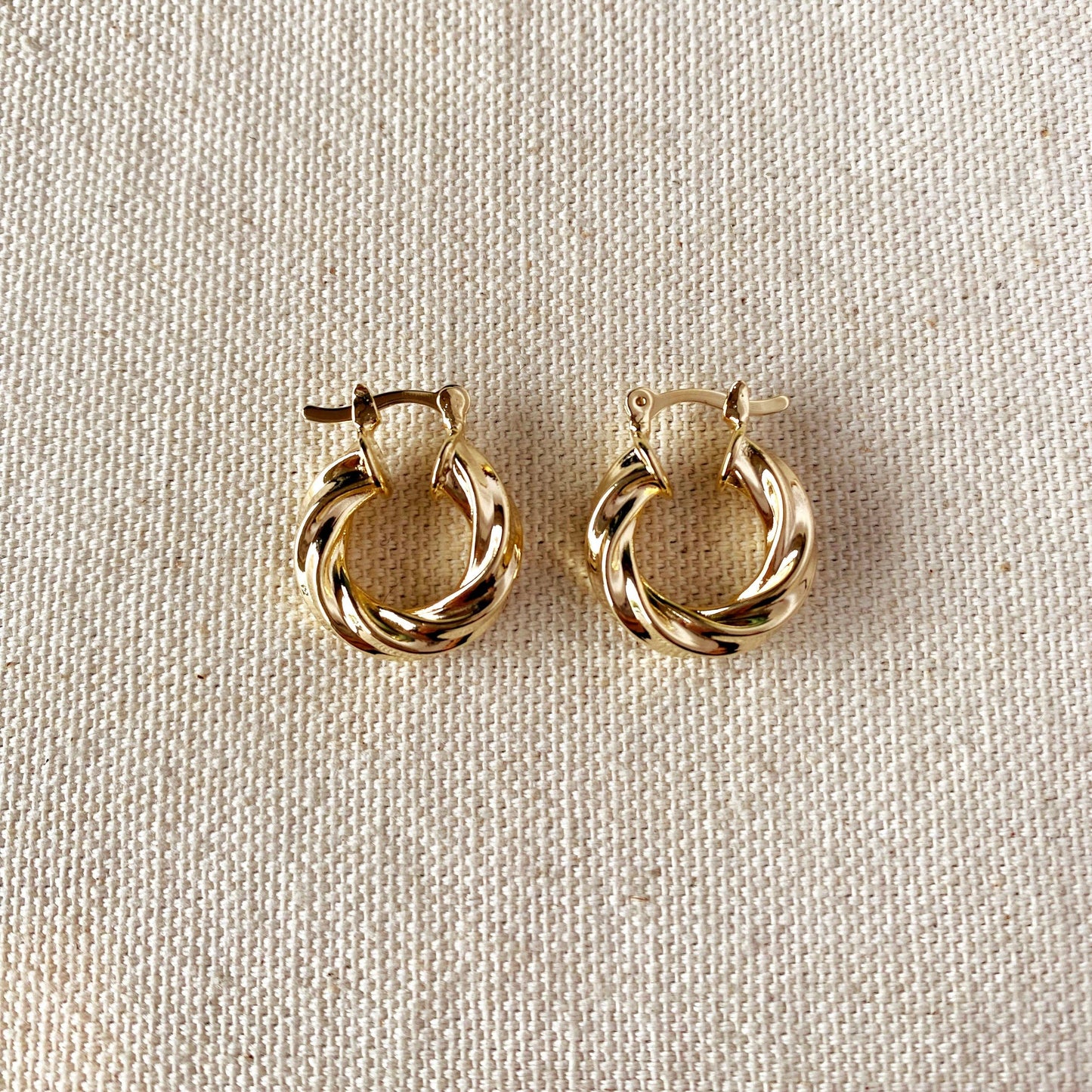 Italian Twisted Hoop Earrings